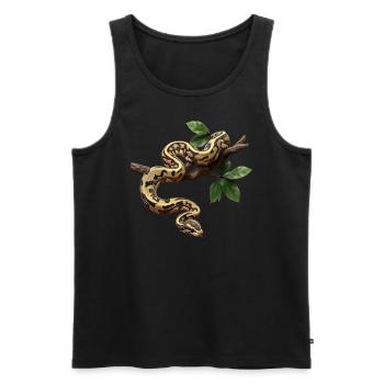 King Python Snakes Lover Terrarium Python - Men's Premium Organic Tank Top - black - Front - AI Model Male 178 light (178cm)