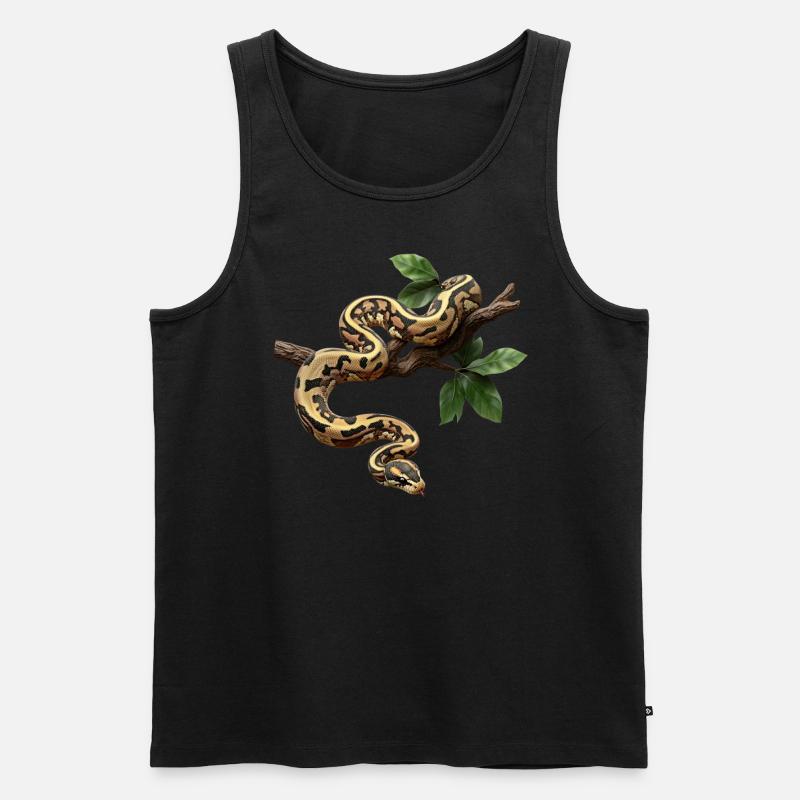 Königspython Schlangen Liebhaber Terrarium Python - Männer Premium Bio Tank Top - Schwarz