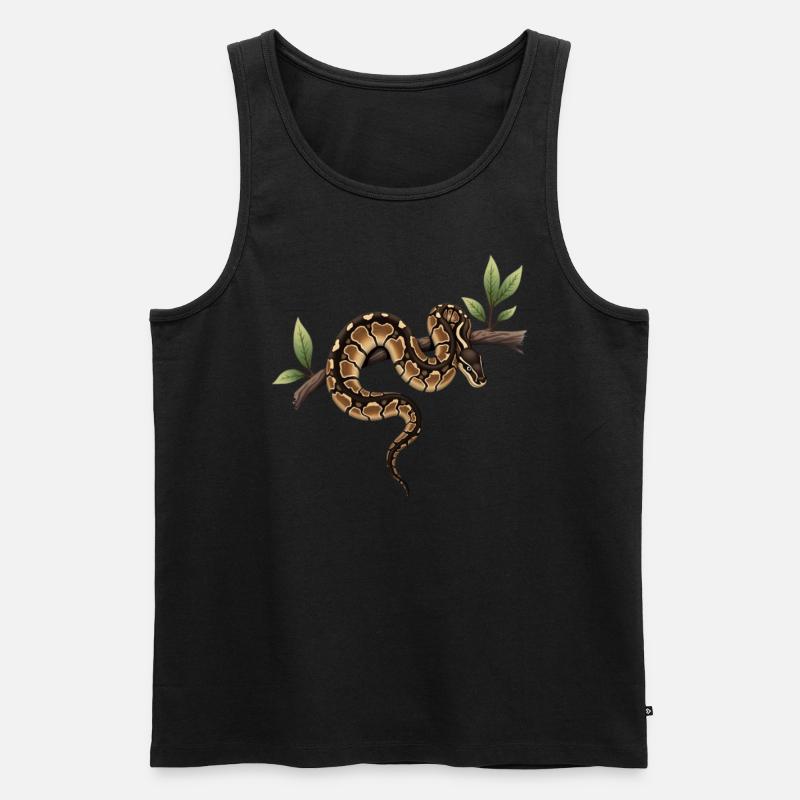 Königspython Schlangen Liebhaber Terrarium Python - Männer Premium Bio Tank Top - Schwarz