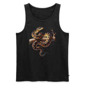 King Python Snakes Lover Terrarium Python - Men's Premium Organic Tank Top - black - Front - AI Model Male 178 light (178cm)