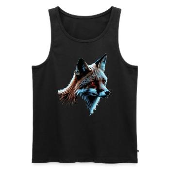 Lustiges Fuchs Fox Kunst Tier Natur Wildtier Tiere - Männer Premium Bio Tank Top - Schwarz - Vorne - Michal (187cm)
