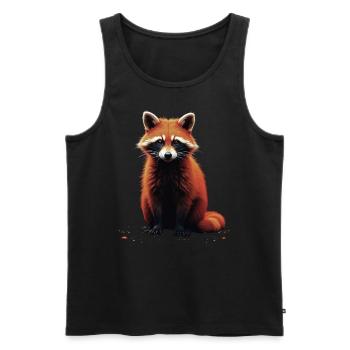Raccoon Motif Animal Lover Art Artwork - Men's Premium Organic Tank Top - black - Front - Michal (187cm)