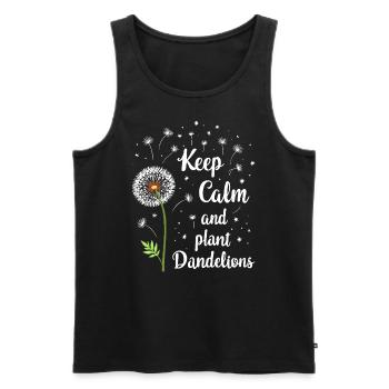 Dandelion Dandelion Lover Floral Floral - Men's Premium Organic Tank Top - black - Front - Michal (187cm)