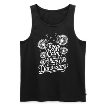 Dandelion Dandelion Lover Floral Floral - Débardeur bio Premium Homme - noir - Devant - Michal (187cm)