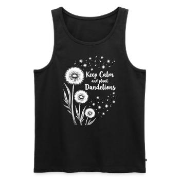 Dandelion Dandelion Lover Floral Floral - Débardeur bio Premium Homme - noir - Devant - Michal (187cm)