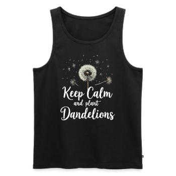 Dandelion Dandelion Lover Floral Floral - Débardeur bio Premium Homme - noir - Devant - Michal (187cm)