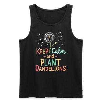 Löwenzahn Pusteblumen Liebhaber Blumen Floral - Männer Premium Bio Tank Top - Schwarz - Vorne - Michal (187cm)