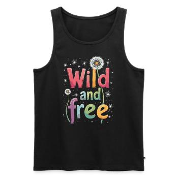 Löwenzahn Pusteblumen Liebhaber Blumen Floral - Männer Premium Bio Tank Top - Schwarz - Vorne - Michal (187cm)