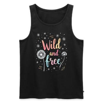 Löwenzahn Pusteblumen Liebhaber Blumen Floral - Männer Premium Bio Tank Top - Schwarz - Vorne - Michal (187cm)