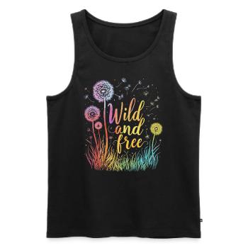 Dandelion Dandelion Lover Floral Floral - Débardeur bio Premium Homme - noir - Devant - Michal (187cm)