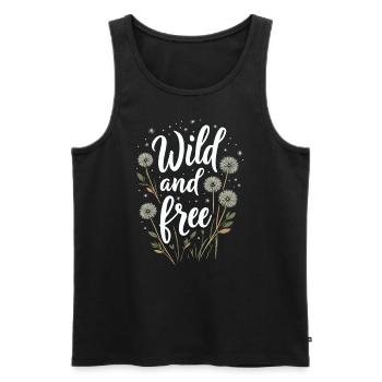 Dandelion Dandelion Lover Floral Floral - Débardeur bio Premium Homme - noir - Devant - Michal (187cm)