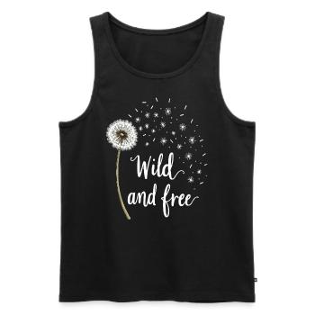 Dandelion Dandelion Lover Floral Floral - Débardeur bio Premium Homme - noir - Devant - Michal (187cm)
