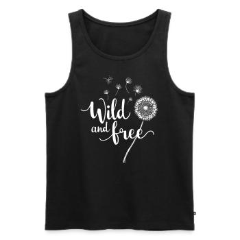 Dandelion Dandelion Lover Floral Floral - Débardeur bio Premium Homme - noir - Devant - Michal (187cm)