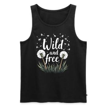 Dandelion Dandelion Lover Floral Floral - Débardeur bio Premium Homme - noir - Devant - Michal (187cm)