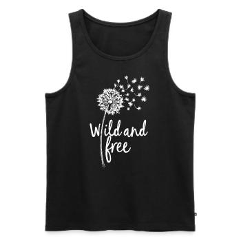 Dandelion Dandelion Lover Floral Floral - Débardeur bio Premium Homme - noir - Devant - Michal (187cm)