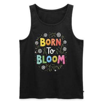 Dandelion Dandelion Lover Floral Floral - Débardeur bio Premium Homme - noir - Devant - Michal (187cm)