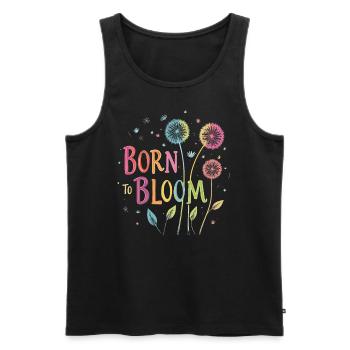 Dandelion Dandelion Lover Floral Floral - Débardeur bio Premium Homme - noir - Devant - Michal (187cm)