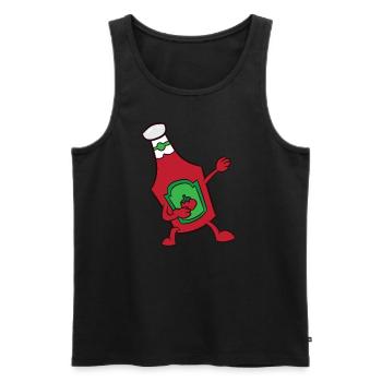 Ketchup - dance, dab, dab, dabbing - Men's Premium Organic Tank Top - black - Front - Michal (187cm)