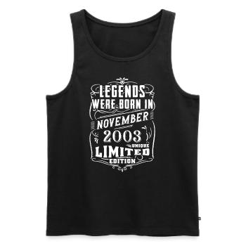 Geburtstag November 2003 Limited Edition Legende - Männer Premium Bio Tank Top - Schwarz - Vorne - Michal (187cm)