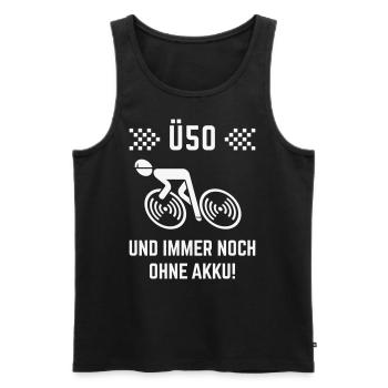 Ü50 Und Immer Noch Ohne Akku! (Fahrrad Rennrad W) - Männer Premium Bio Tank Top - Schwarz - Vorne - Michal (187cm)