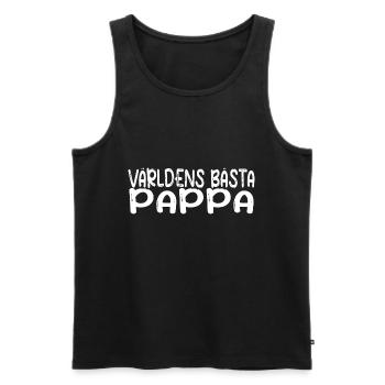 Papa / Papa / Papa / Fête des Pères / VaderDag / Papa - Débardeur bio Premium Homme - noir - Devant - AI Model Male 178 light (178cm)