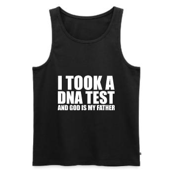 God Christ Christian Saying - Men's Premium Organic Tank Top - black - Front - Michal (187cm)