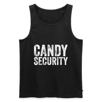 Candy Security Halloween Costume Parents Funny - Men's Premium Organic Tank Top - black - Front - AI Model Male 178 light (178cm)