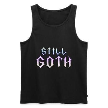 Toujours gothique ! Esthétique gothique Croix Y2K - Débardeur bio Premium Homme - noir - Devant - Michal (187cm)