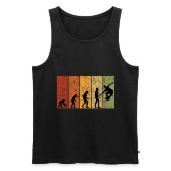 Skateboarder Skateboard Skater Skate Evolution - Männer Premium Bio Tank Top - Schwarz - Vorne - AI Model Male 178 light (178cm)