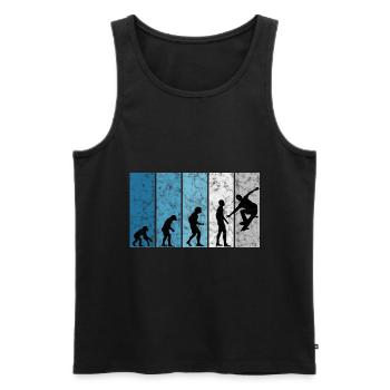 Skateboarder Skateboard Skater Skate Evolution - Männer Premium Bio Tank Top - Schwarz - Vorne - AI Model Male 178 light (178cm)