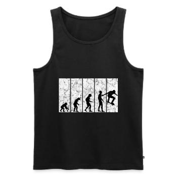 Skateboarder Skateboard Skater Skate Evolution - Männer Premium Bio Tank Top - Schwarz - Vorne - AI Model Male 178 light (178cm)