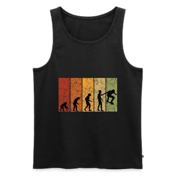 Skateboarder Skateboard Skater Skate Evolution - Männer Premium Bio Tank Top - Schwarz - Vorne - AI Model Male 178 light (178cm)