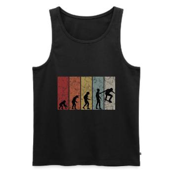 Skateboarder Skateboard Evolution Skate Skateing - Männer Premium Bio Tank Top - Schwarz - Vorne - AI Model Male 178 light (178cm)