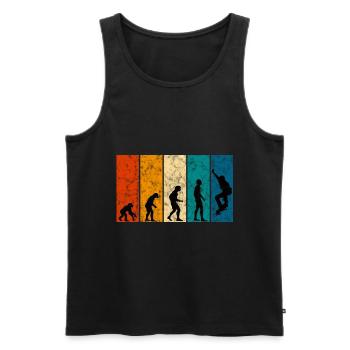 Evolution Skateboarder Skateboard Skater Skate - Männer Premium Bio Tank Top - Schwarz - Vorne - AI Model Male 178 light (178cm)