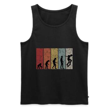 Evolution Skateboarder Skateboard Skater Skate - Männer Premium Bio Tank Top - Schwarz - Vorne - AI Model Male 178 light (178cm)