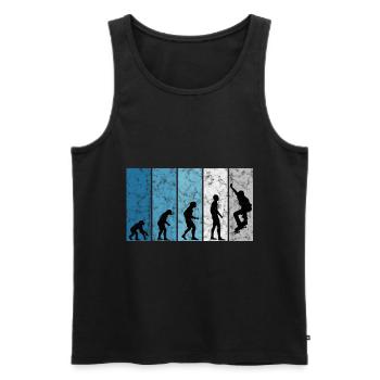 Evolution Skateboarder Skateboard Skater Skate - Männer Premium Bio Tank Top - Schwarz - Vorne - AI Model Male 178 light (178cm)