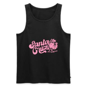 Santa Cruz Californie vintage rétro surfing ville - Débardeur bio Premium Homme - noir - Devant - Michal (187cm)