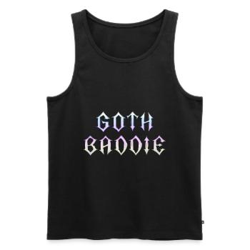 Goth Baddie! Goth Girl Gothic Aesthetic - Men's Premium Organic Tank Top - black - Front - AI Model Male 178 light (178cm)