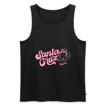 Santa Cruz Californie vintage rétro surfing ville - Débardeur bio Premium Homme - noir - Devant - Michal (187cm)