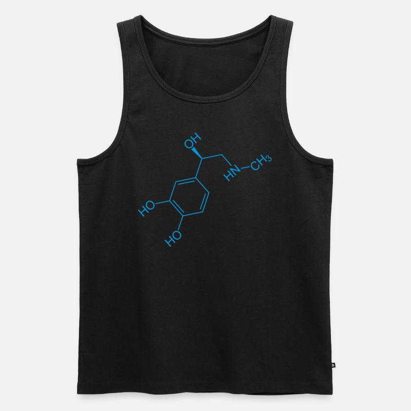Adrenalin Strukturformel - Männer Premium Bio Tank Top - Schwarz