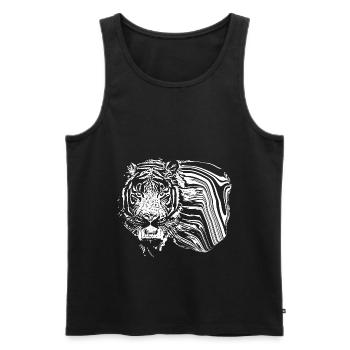Tiger - Débardeur bio Premium Homme - noir - Devant - AI Model Male 178 light (178cm)