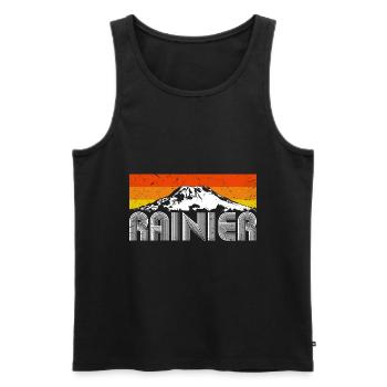 Mont Rainier Nationla Park Montagnes de Washington - Débardeur bio Premium Homme - noir - Devant - Michal (187cm)