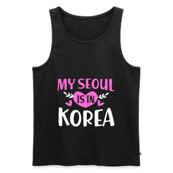 Korea Seoul - Männer Premium Bio Tank Top - Schwarz - Vorne - AI Model Male 178 light (178cm)