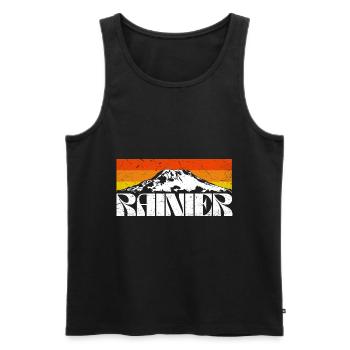 Mont Rainier Nationla Park Montagnes de Washington - Débardeur bio Premium Homme - noir - Devant - Michal (187cm)