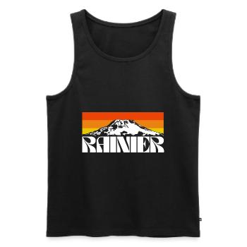 Mont Rainier Nationla Park Montagnes de Washington - Débardeur bio Premium Homme - noir - Devant - Michal (187cm)