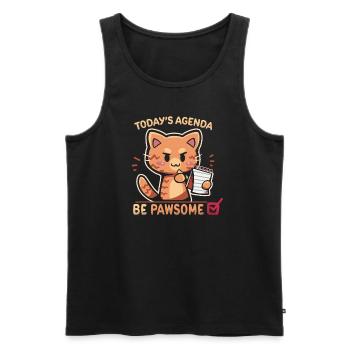 Be Pawsome Agenda Completed - Men's Premium Organic Tank Top - black - Front - AI Model Male 178 light (178cm)