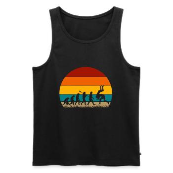 Retro Evolution Wrestling - Men's Premium Organic Tank Top - black - Front - AI Model Male 178 light (178cm)