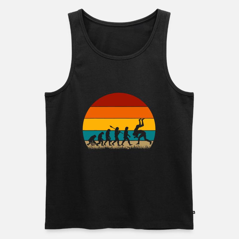 Retro Evolution Wrestling - Männer Premium Bio Tank Top - Schwarz