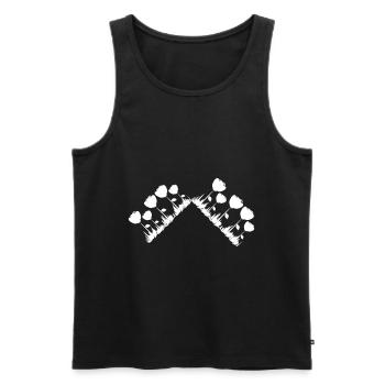 flowers symbol plant roses flower triangle - Men's Premium Organic Tank Top - black - Front - Michal (187cm)