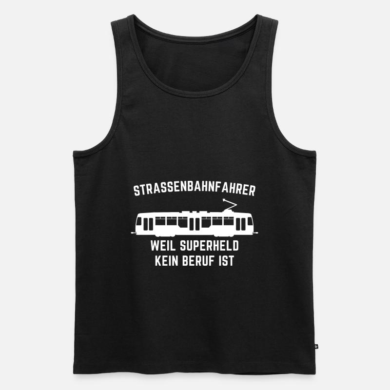 Strassenbahnfahrer Tramfahrer Trambahn Geschenk - Männer Premium Bio Tank Top - Schwarz